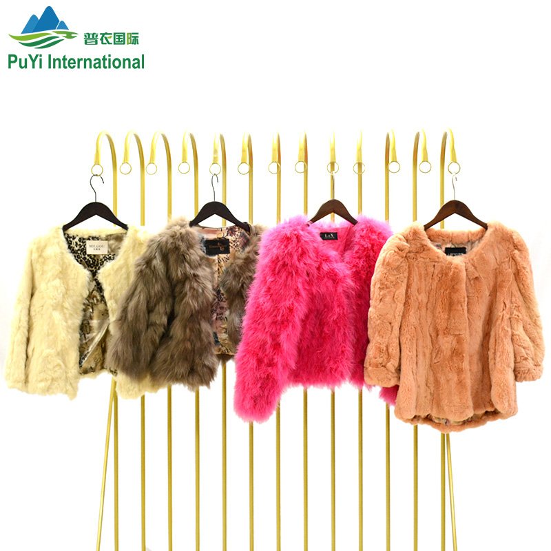 artificial faux wool fur coat jacket used clothing women used winter second hand clothes in bales for uganda