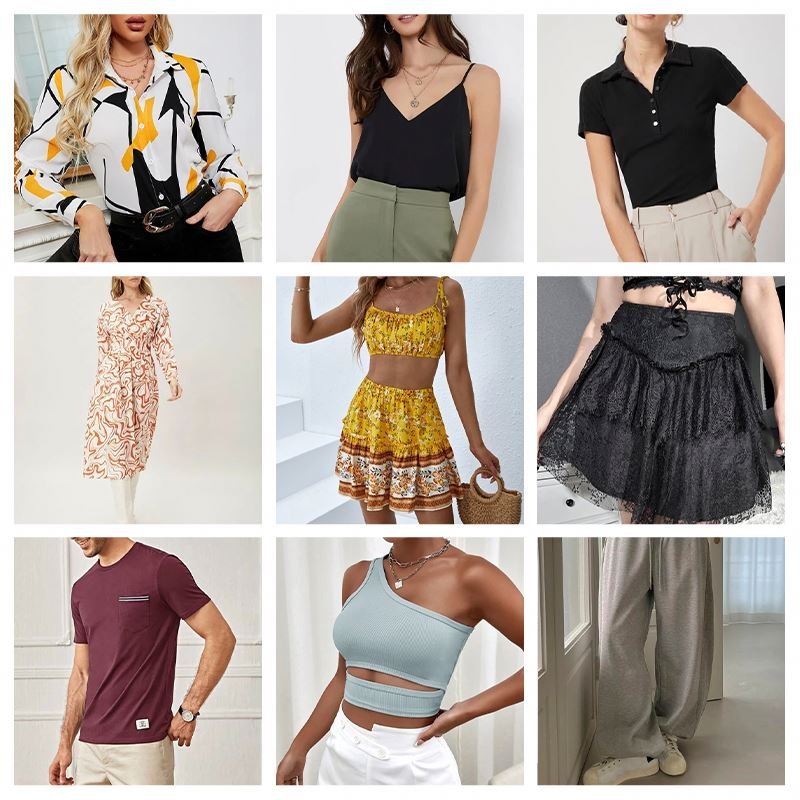 1.2 to 5.99 Original Miscellaneous Women Men Mix Clothes Dress Top T-shirt Children Jean Pants Sweatshirt Swimsuit Clothing