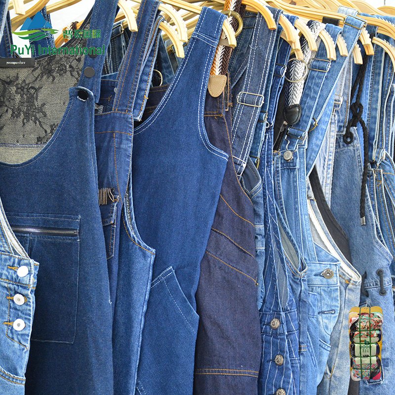 2022 wholesale women jean suspender skirt bales used clothes for ladies clothes second hand clothes