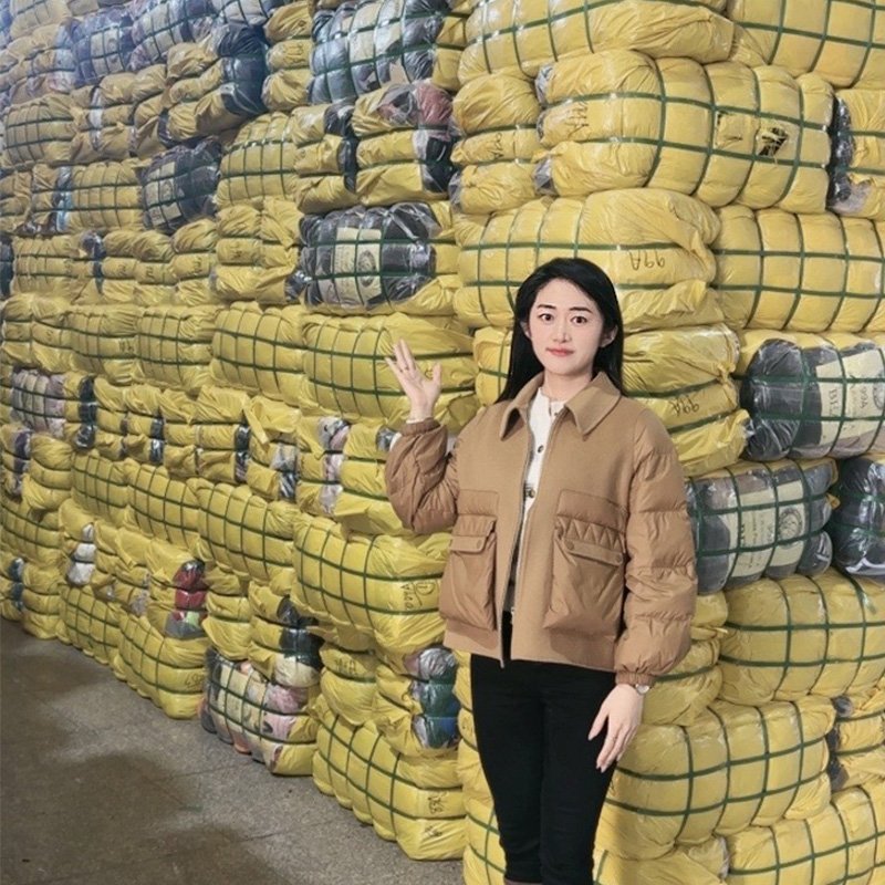 Factory Container Women Clothes Ladies Jeans Pants Bundle Used Clothes For Sale