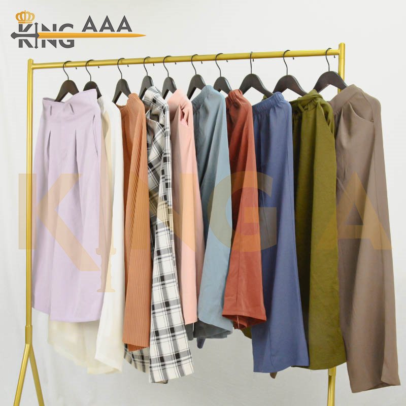 Cheap price Autumn women used clothes Korean second hand pants for ladies summer clothes