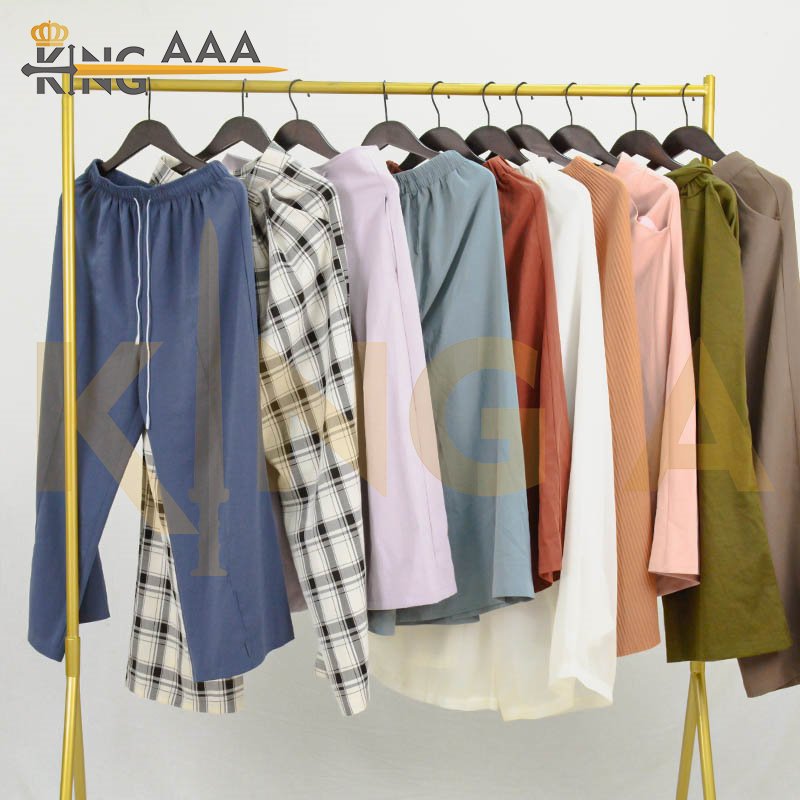 Cheap price Autumn women used clothes Korean second hand pants for ladies summer clothes