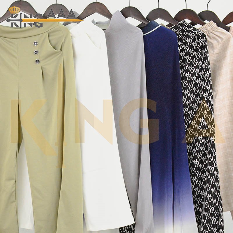 Cheap price Autumn women used clothes Korean second hand pants for ladies summer clothes