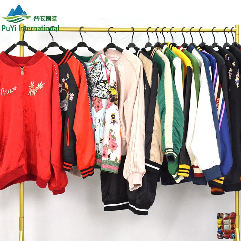 used branded baseball jersey jacket bulk men used clothes bomber jacket baseball coat