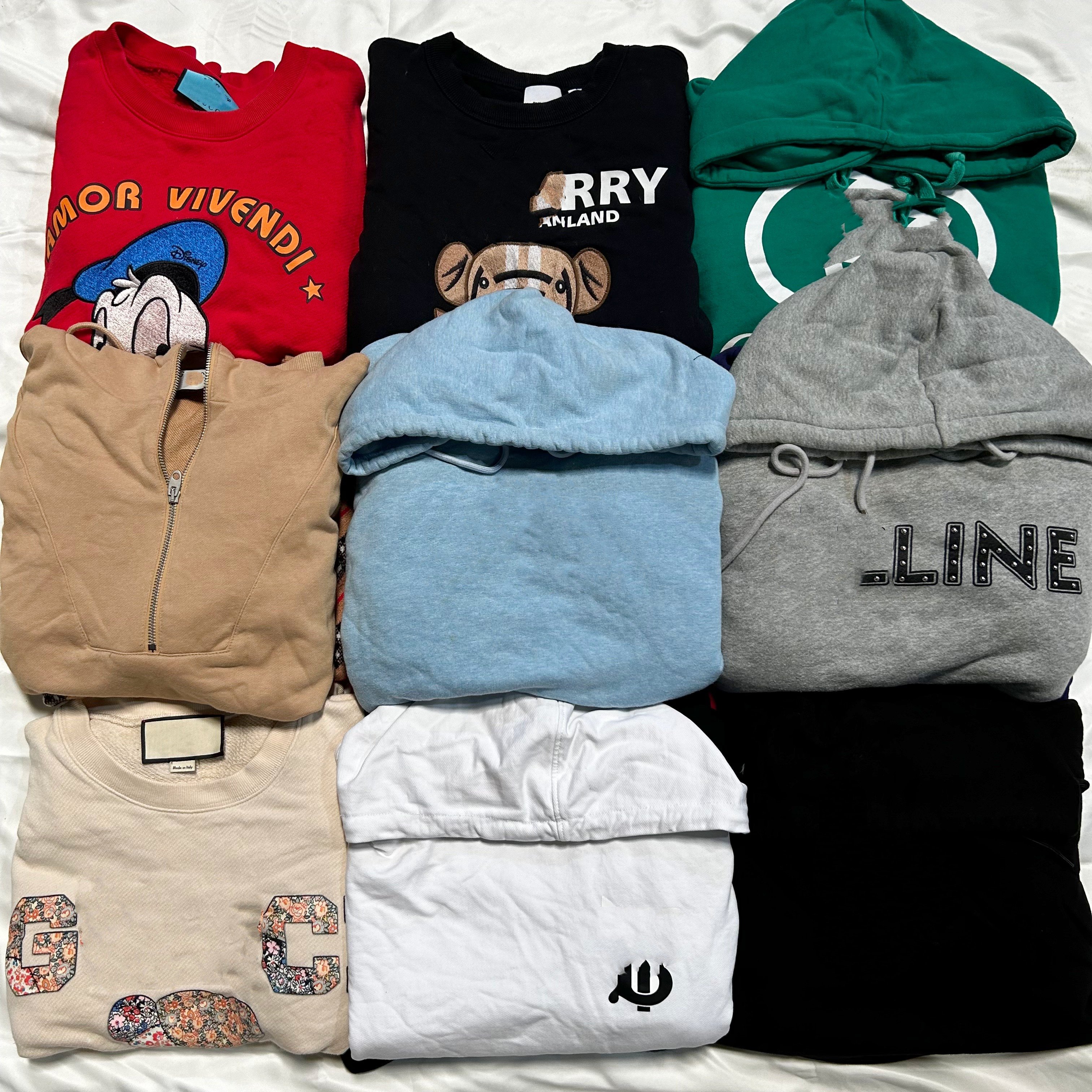 S05 wholesale used branded clothes second hand luxury brand hoodies ukay bales sweaters mixed jacket