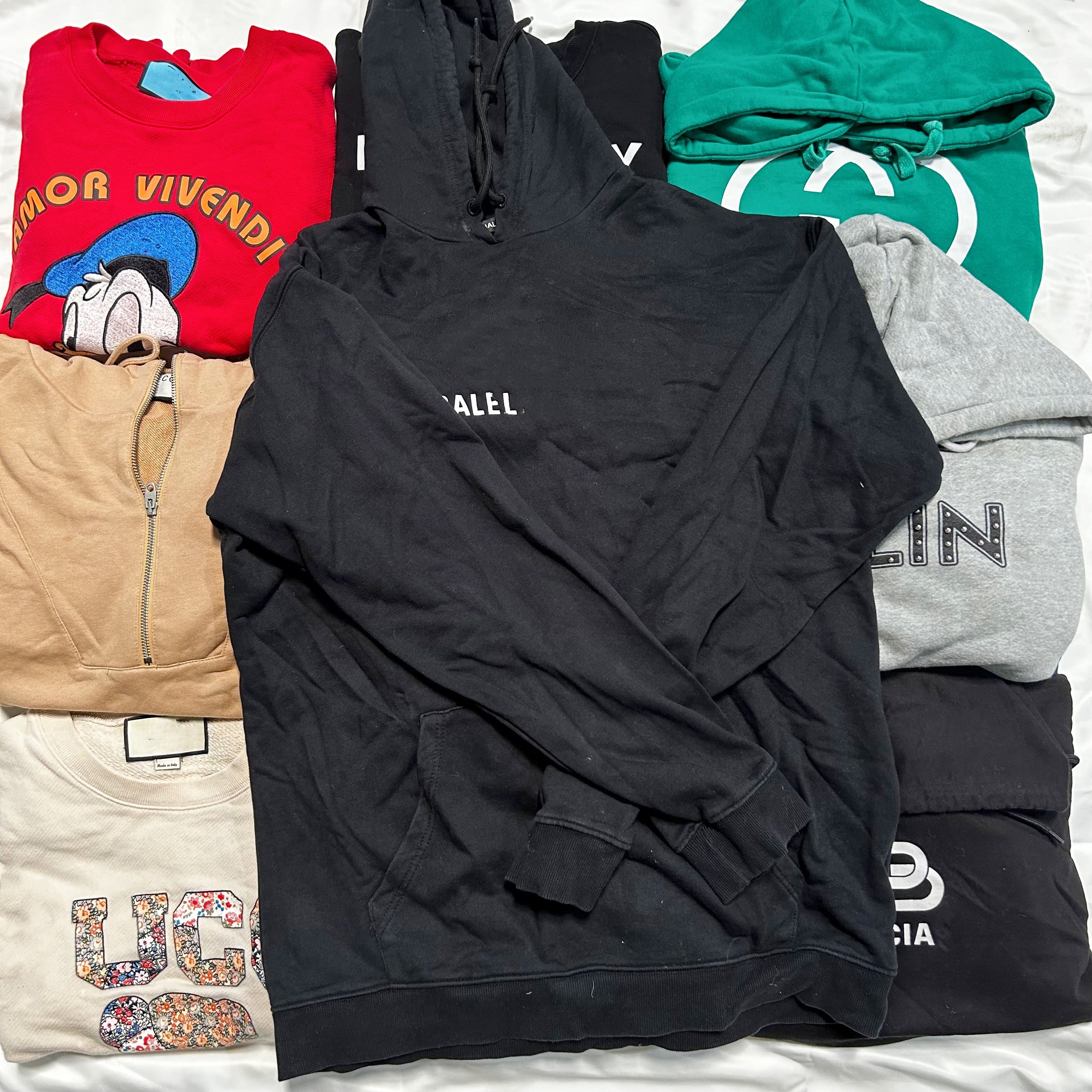 S05 wholesale used branded clothes second hand luxury brand hoodies ukay bales sweaters mixed jacket