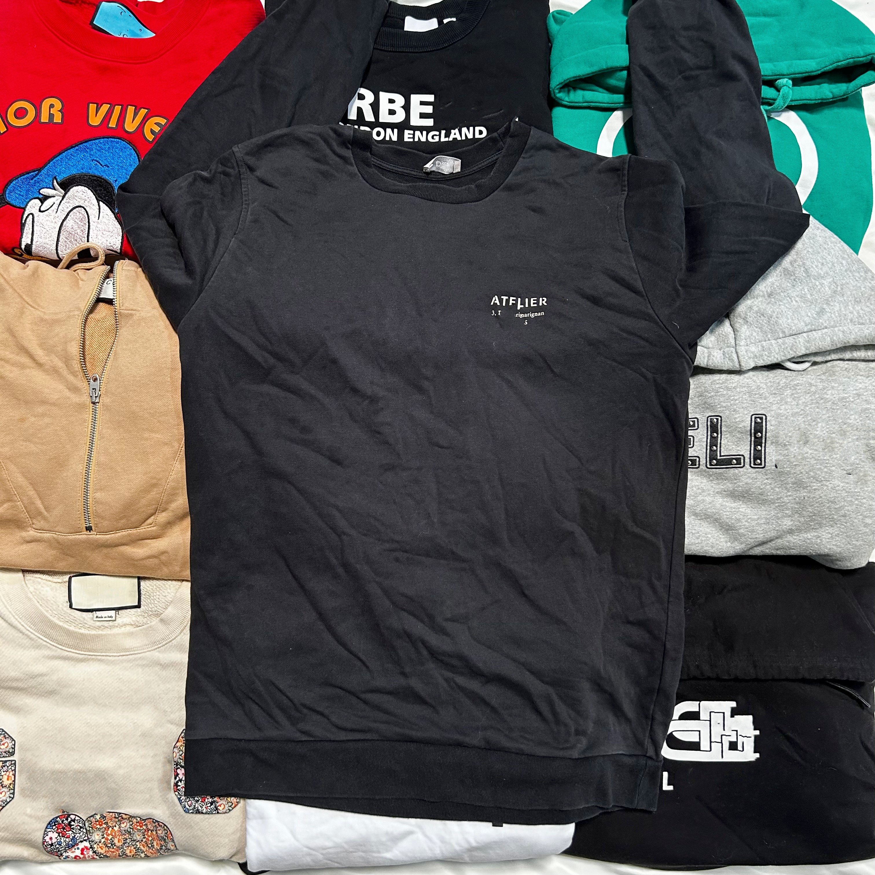 S05 wholesale used branded clothes second hand luxury brand hoodies ukay bales sweaters mixed jacket