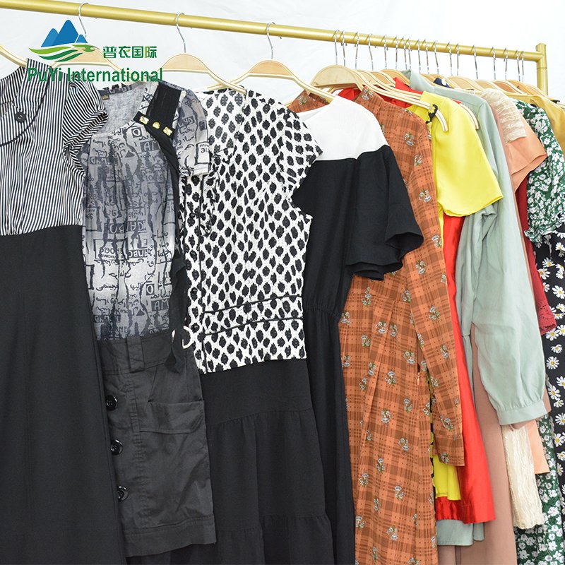Cheap wholesale women clothing used clothes uk cotton dress used clothing in bales in Africa
