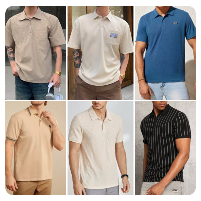 Clearance of Men's Used Summer POLO Shirt Logo Embroidered Pure Cotton Men's POLO T-shirt Inventory Randomly Shipped