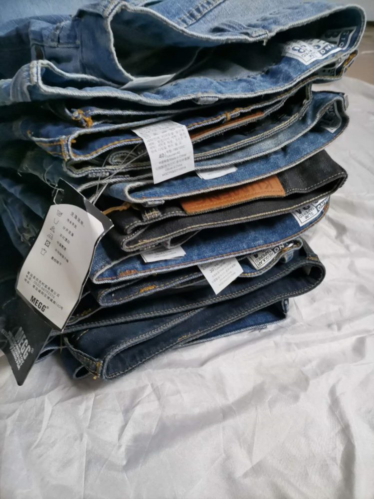 stock New fashion high quality wholesale straight Business casual stretch plus size men and women jeans