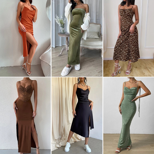 Stock Wholesale Bulks New Bales Clothes Used Clothes Bales For Women Long Dresses Brand Discount Women's Clothing Dress