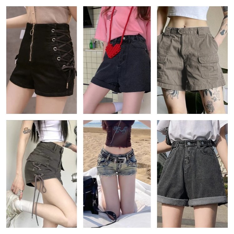2024 Summer Women's Sexy Jeans High Waist Denim Shorts High Waist Button Jeans Tight Styles Random Shipping