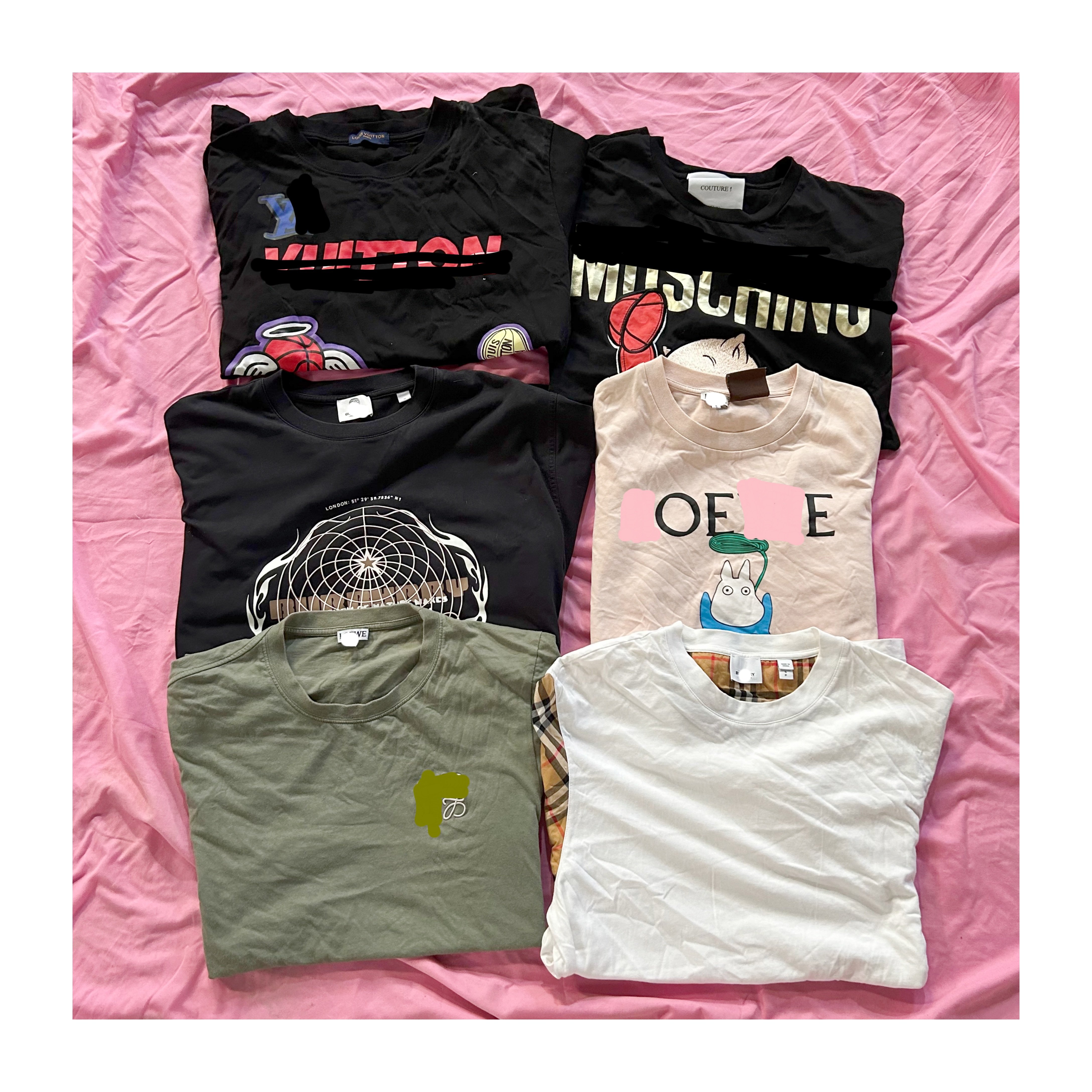 Wholesale used second hand luxury brand T-shirts for unisex in good conditions fashion