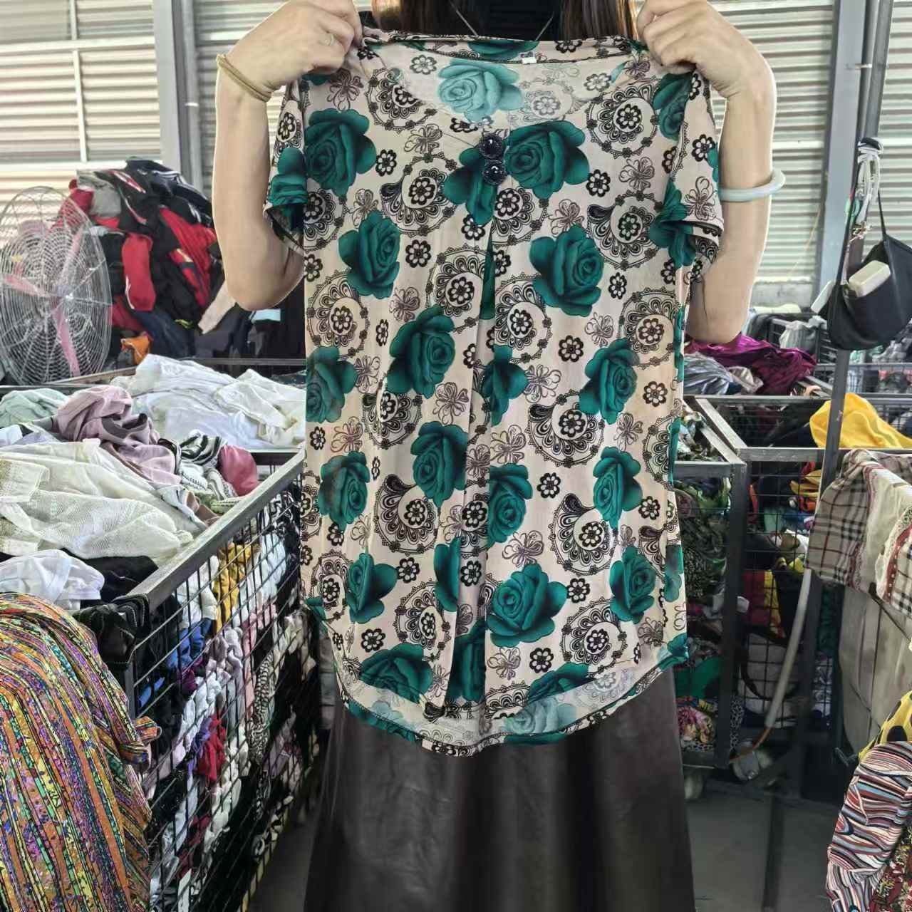 Used Clothes Bales For Lady Second Hand Old Women Spandex Casual Cotton Blouse Stretch Shirt Summer Mixed uk Philippines