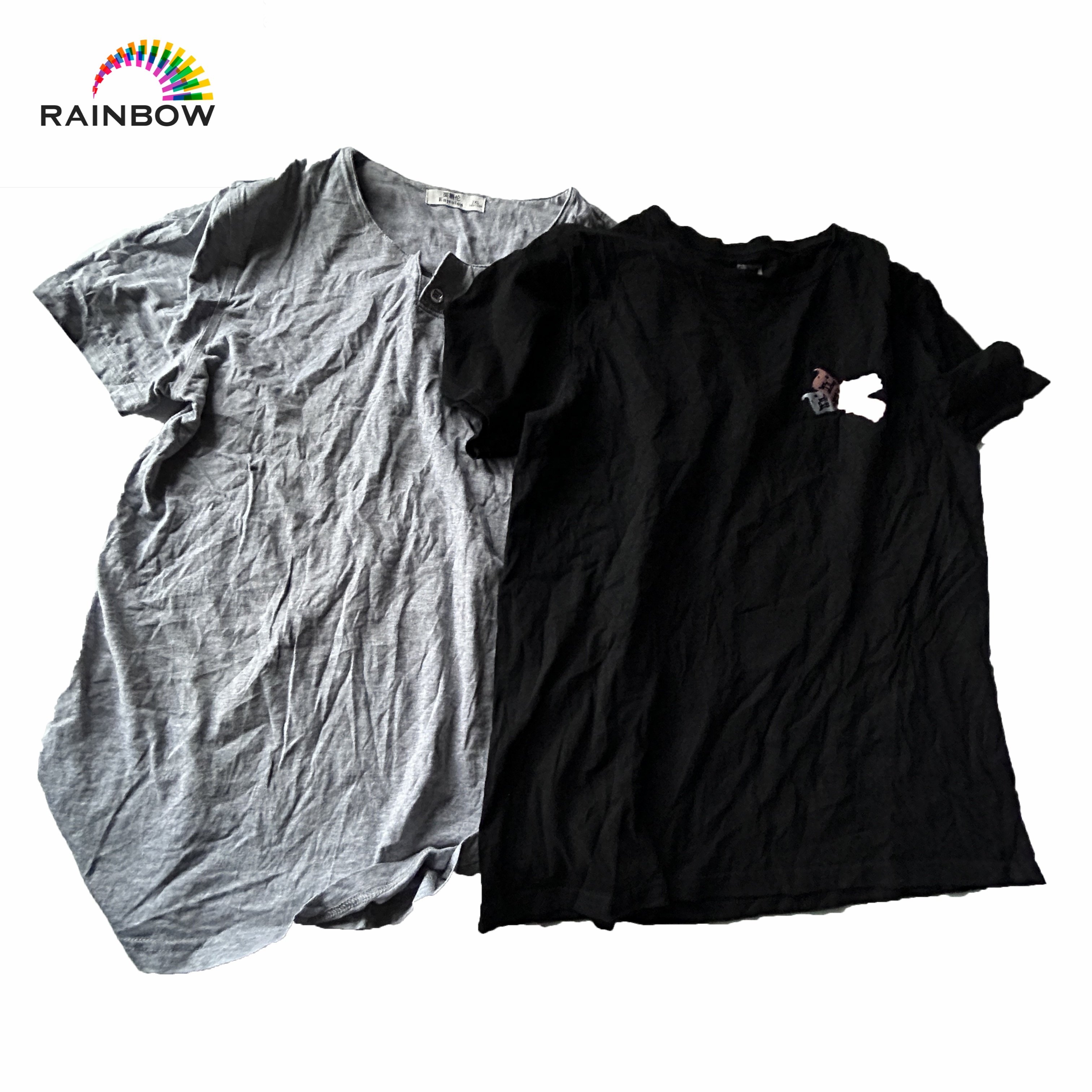 High quality material stock used clothes mixed mens thrift cotton round T-shirt ukay ukay wholesale man tshirt in bales