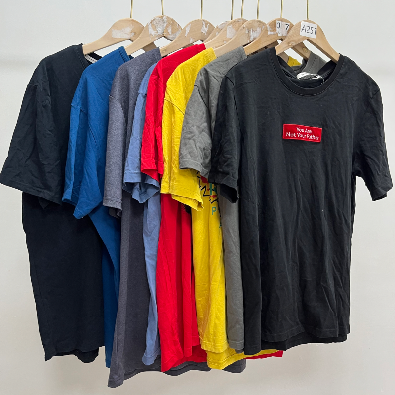 High quality summer second hand clothes wholesale used clothing branded Men's T-Shirts bales used clothes