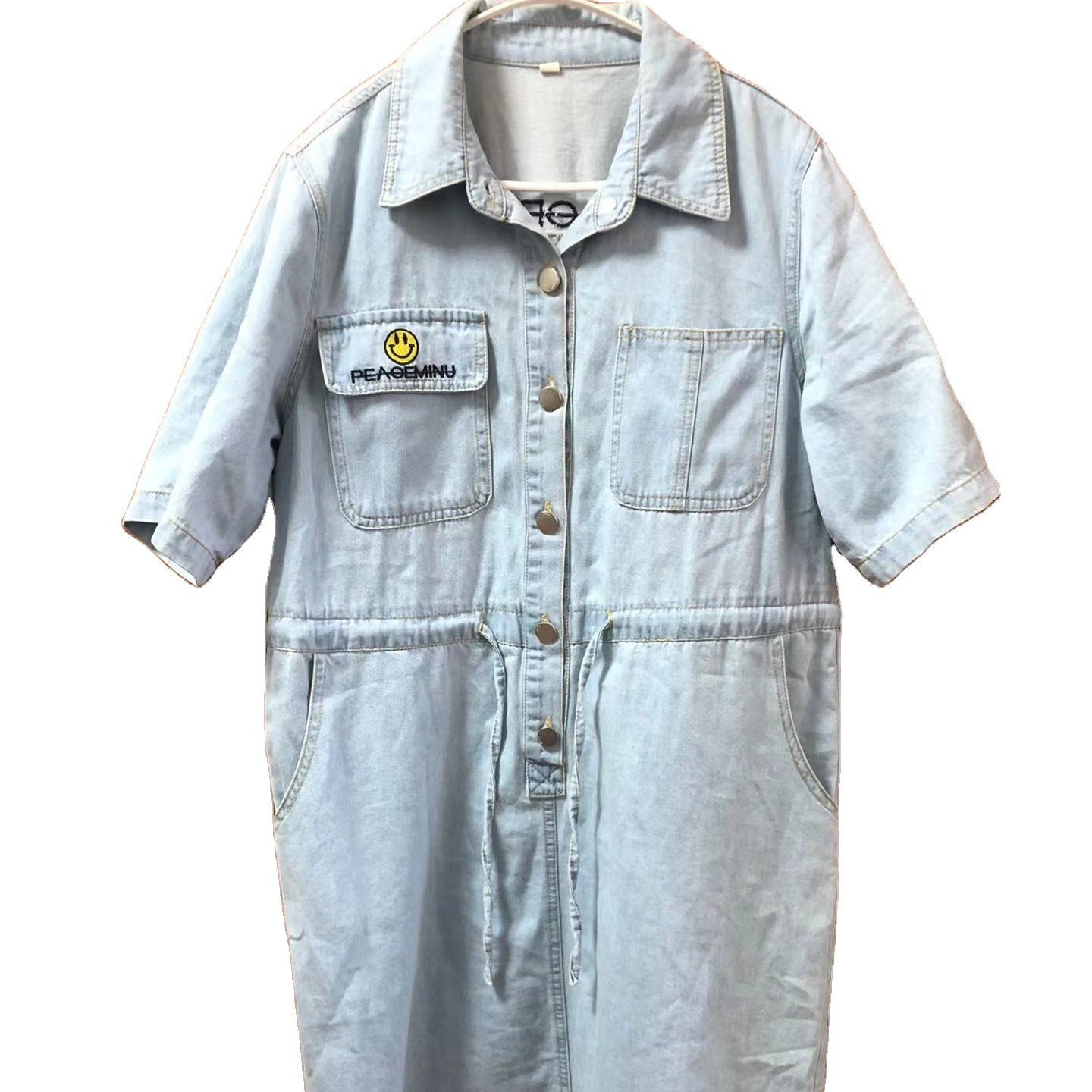 Ladies UK Used Clothes Casual Jean Dress Suspender Denim Dress Second Hand Clothes For Women In Europe