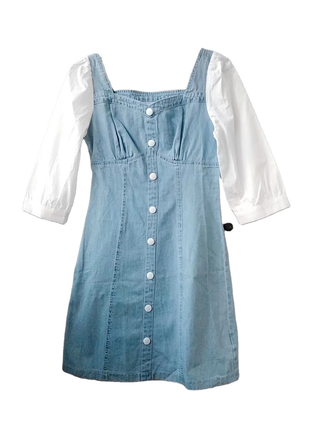Ladies UK Used Clothes Casual Jean Dress Suspender Denim Dress Second Hand Clothes For Women In Europe