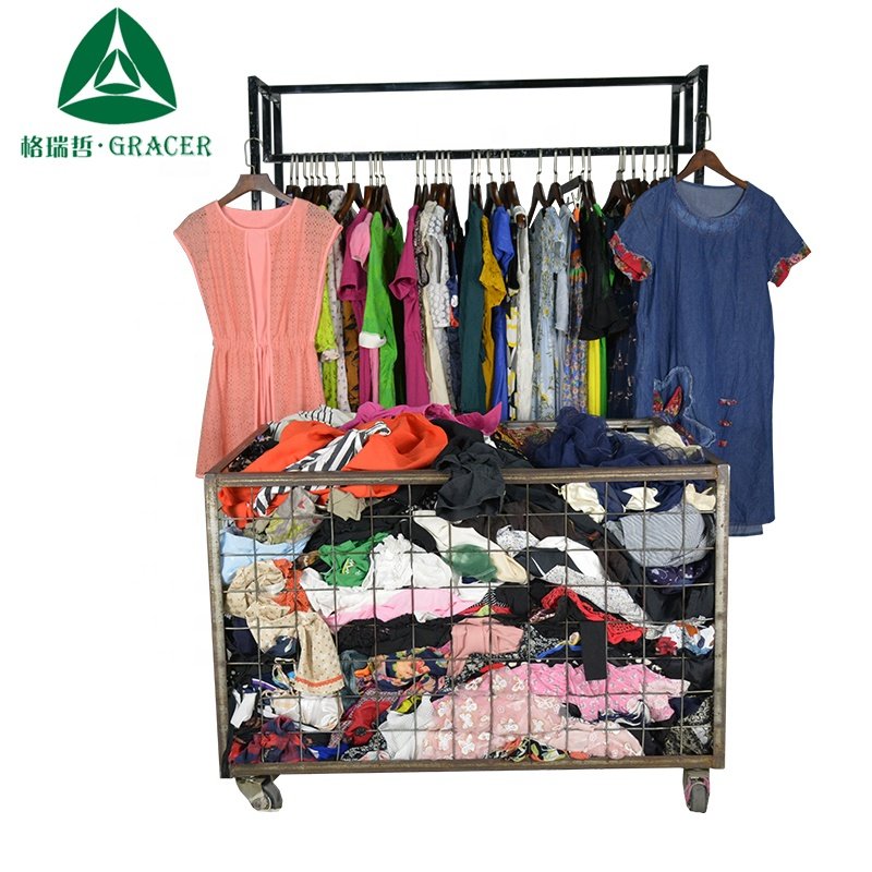 second-hand clothes Ladies Cotton Dress used clothes wholesale new york