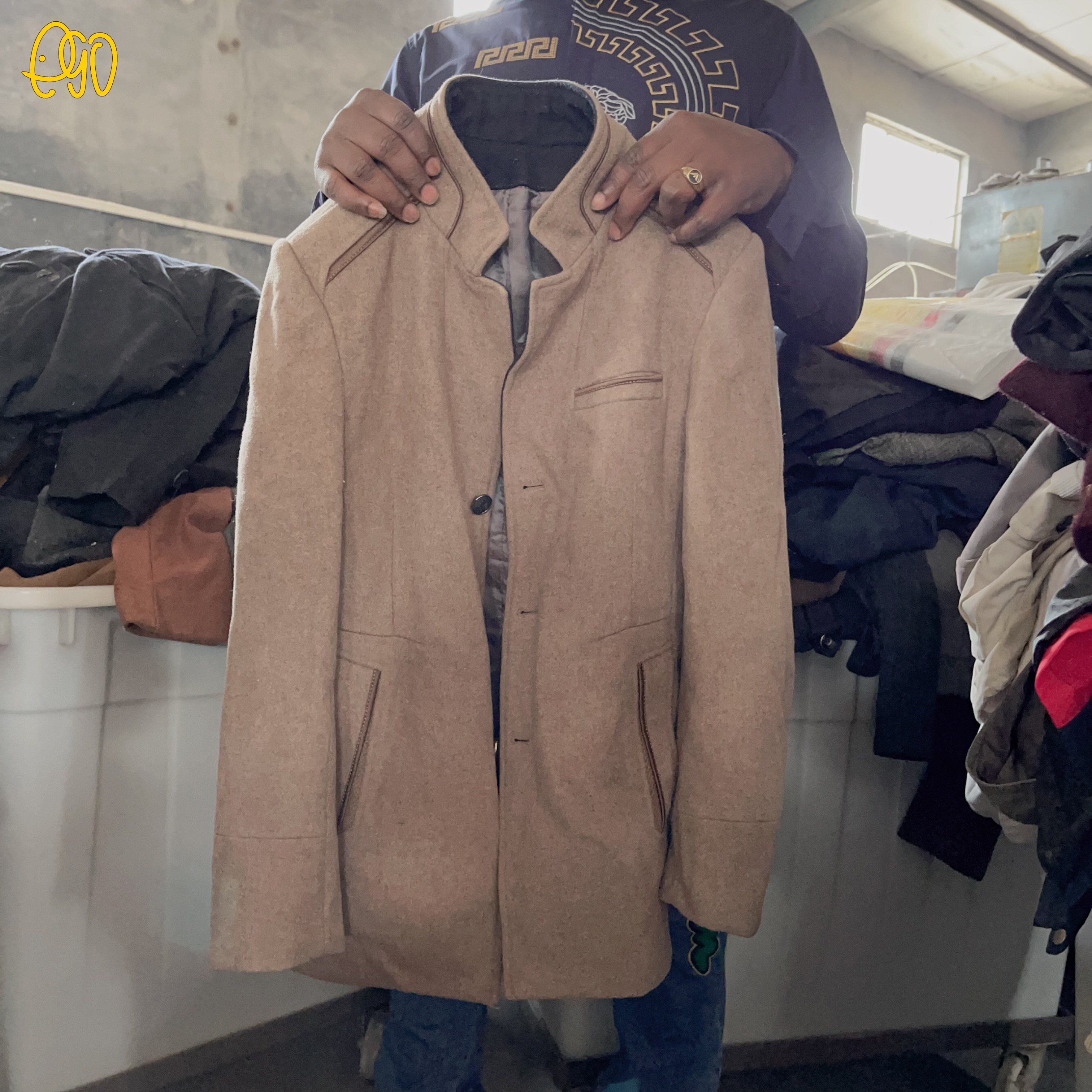 Second Hand Coat Men Used Clothes Bales Winter Coat Woolen Ukay Ukay Bales
