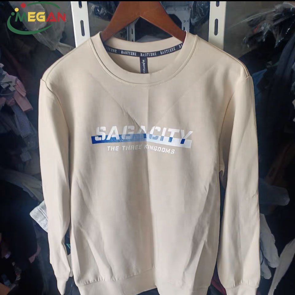 Megan High Discount Bales Cotton Used Clothes Bundle Light Printing Men's Used Hoodies