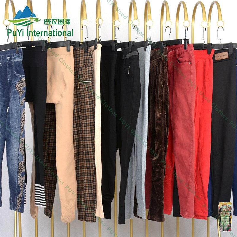 Ladies legging pant used winter clothing dubai used clothes in bales second hand clothes