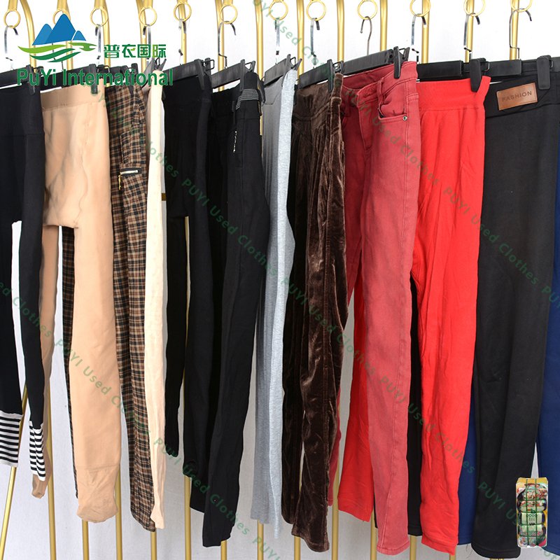 Ladies legging pant used winter clothing dubai used clothes in bales second hand clothes