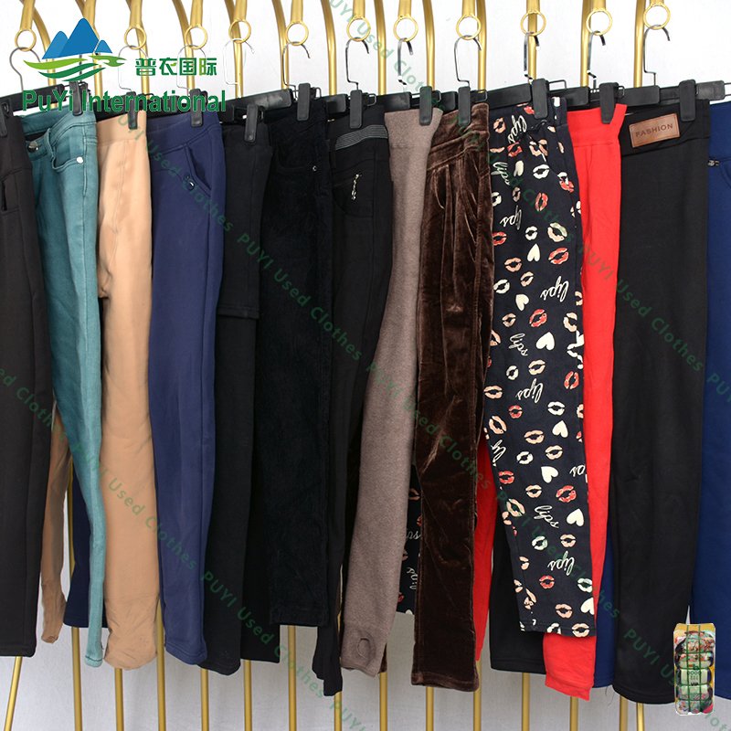 Ladies legging pant used winter clothing dubai used clothes in bales second hand clothes