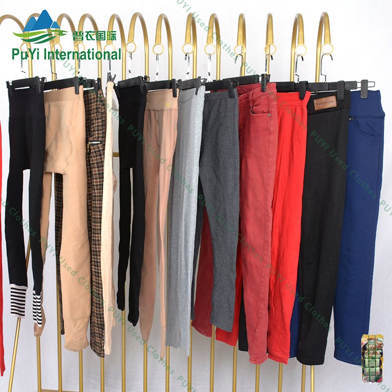 Ladies legging pant used winter clothing dubai used clothes in bales second hand clothes