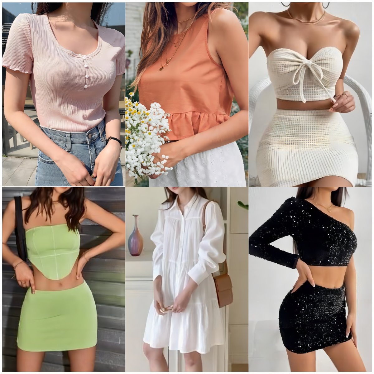 Branded Clothes Women's Mix Style Stock Dresses T-shirts ropa mujer Small Shirts Pants Skirts Used Clothes