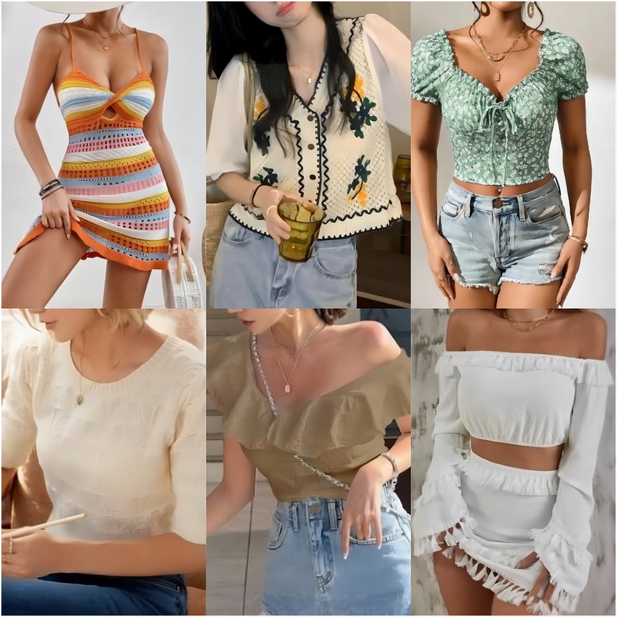 Branded Clothes Women's Mix Style Stock Dresses T-shirts ropa mujer Small Shirts Pants Skirts Used Clothes