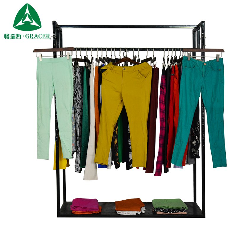 Second Hand Branded Clothes Old Clothes Women Causal Pants Contain Of Used Clothes