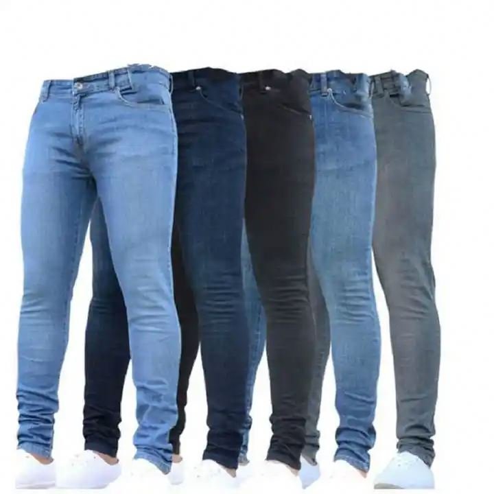 SY GINA New Stock Men's and women's new and used jeans Straight-leg slim-fit jeans