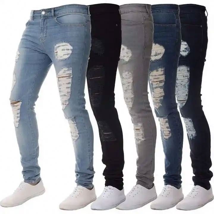 SY GINA New Stock Men's and women's new and used jeans Straight-leg slim-fit jeans