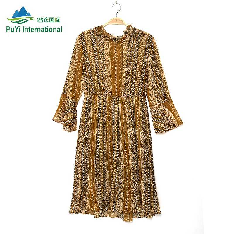 wholesale second hand dresses Manufacturer directly sale korean bales ropa de mujer silk dress women used clothes