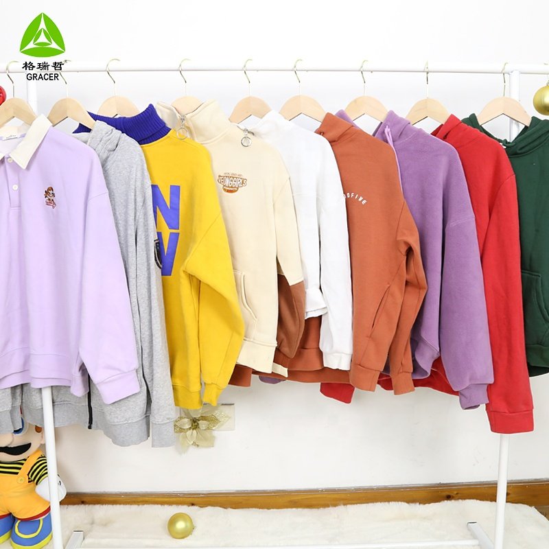 100% Cotton Hoodie Bundles Wholesale Thrift Clothes Used Clothes In Bales Europe
