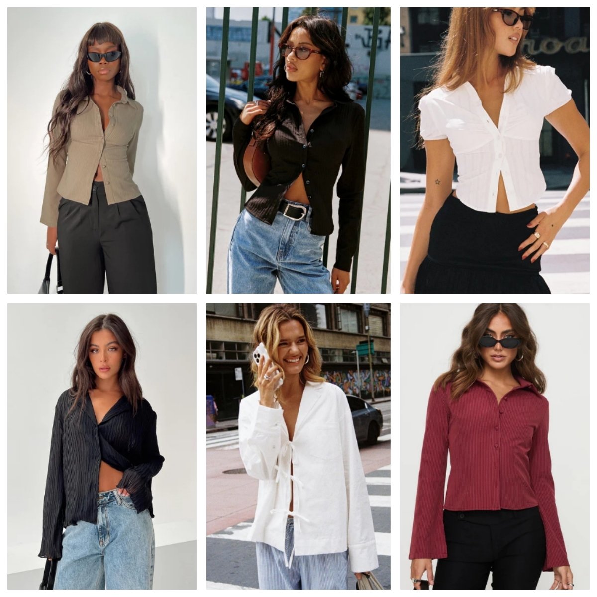 Brand new women's casual loose top V-neck button fashionable chiffon sexy top inventory mixed style
