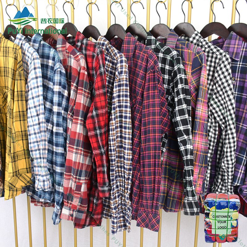 wholesale plaid shirts long sleeve bale of clothes mixed used clothing used clothes from korea bales