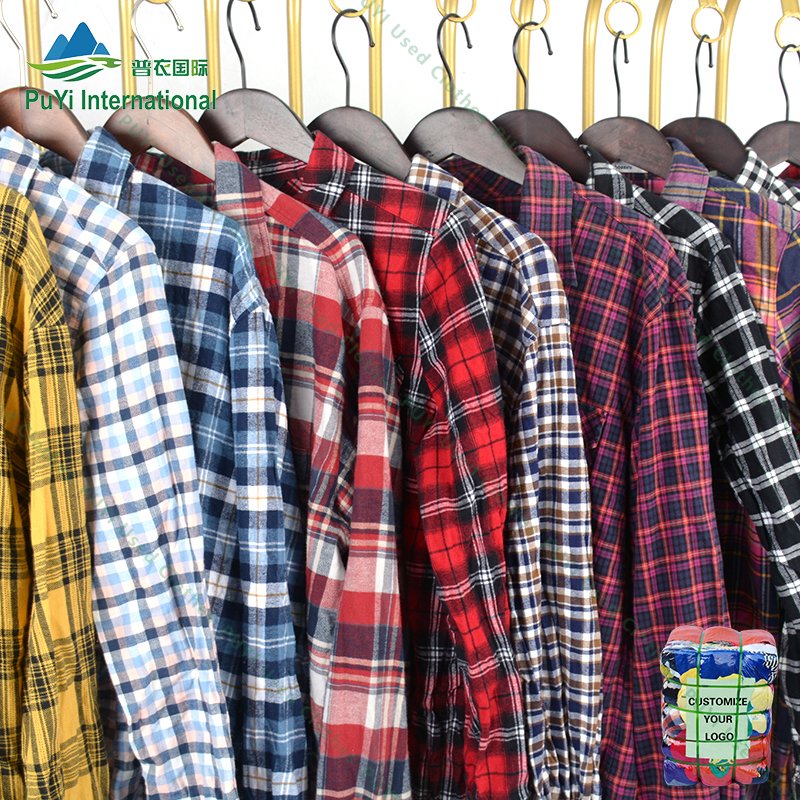 wholesale plaid shirts long sleeve bale of clothes mixed used clothing used clothes from korea bales