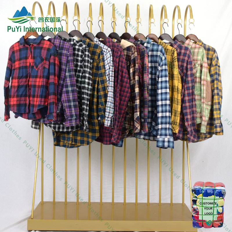wholesale plaid shirts long sleeve bale of clothes mixed used clothing used clothes from korea bales