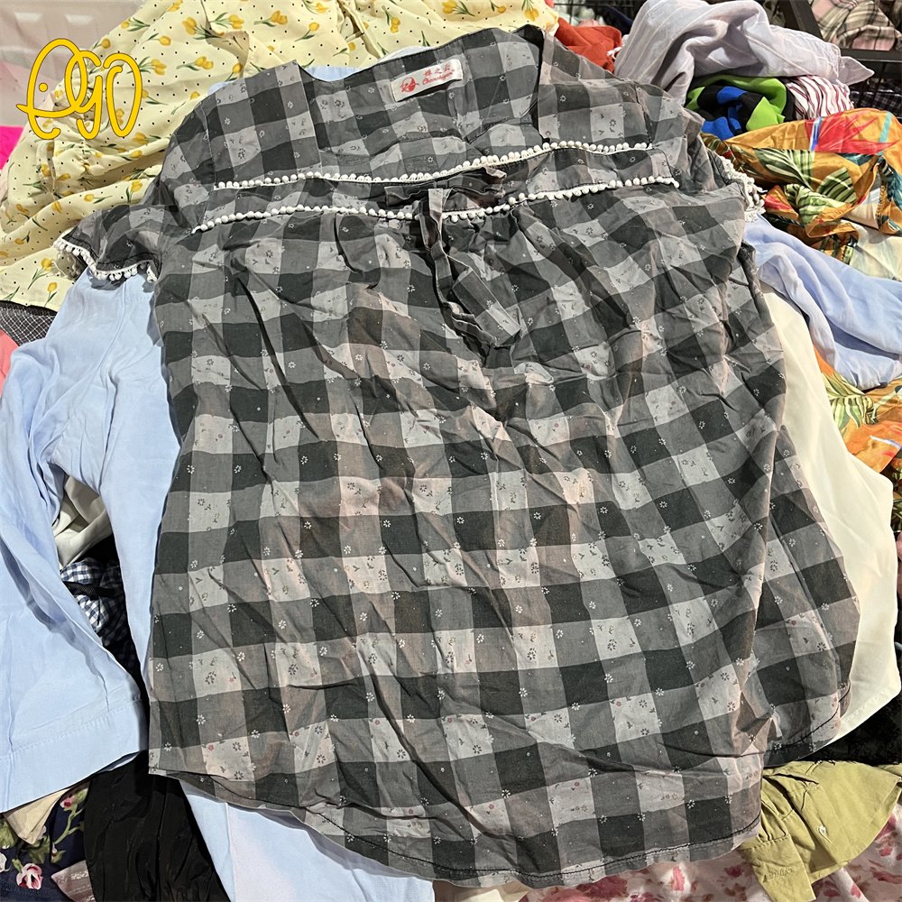 Wholesale Used Lady Cotton Blouse Second Hand Ladies Cotton Blouses In Bales Sale Used Girls Clothes Summer Blouse for Women