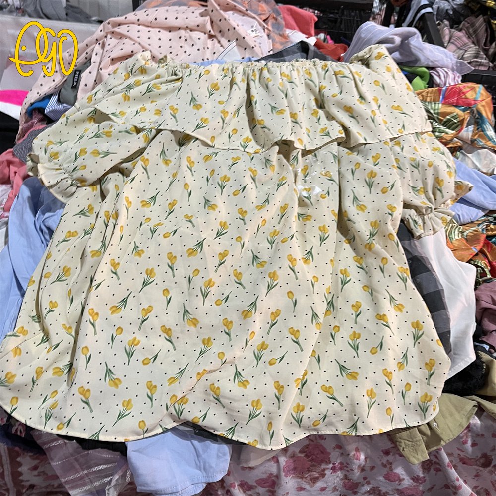Wholesale Used Lady Cotton Blouse Second Hand Ladies Cotton Blouses In Bales Sale Used Girls Clothes Summer Blouse for Women