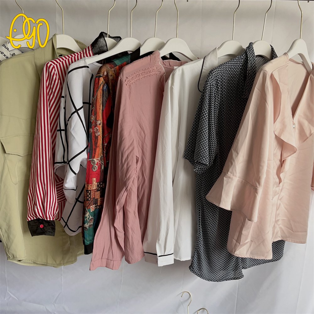 Wholesale Used Lady Cotton Blouse Second Hand Ladies Cotton Blouses In Bales Sale Used Girls Clothes Summer Blouse for Women