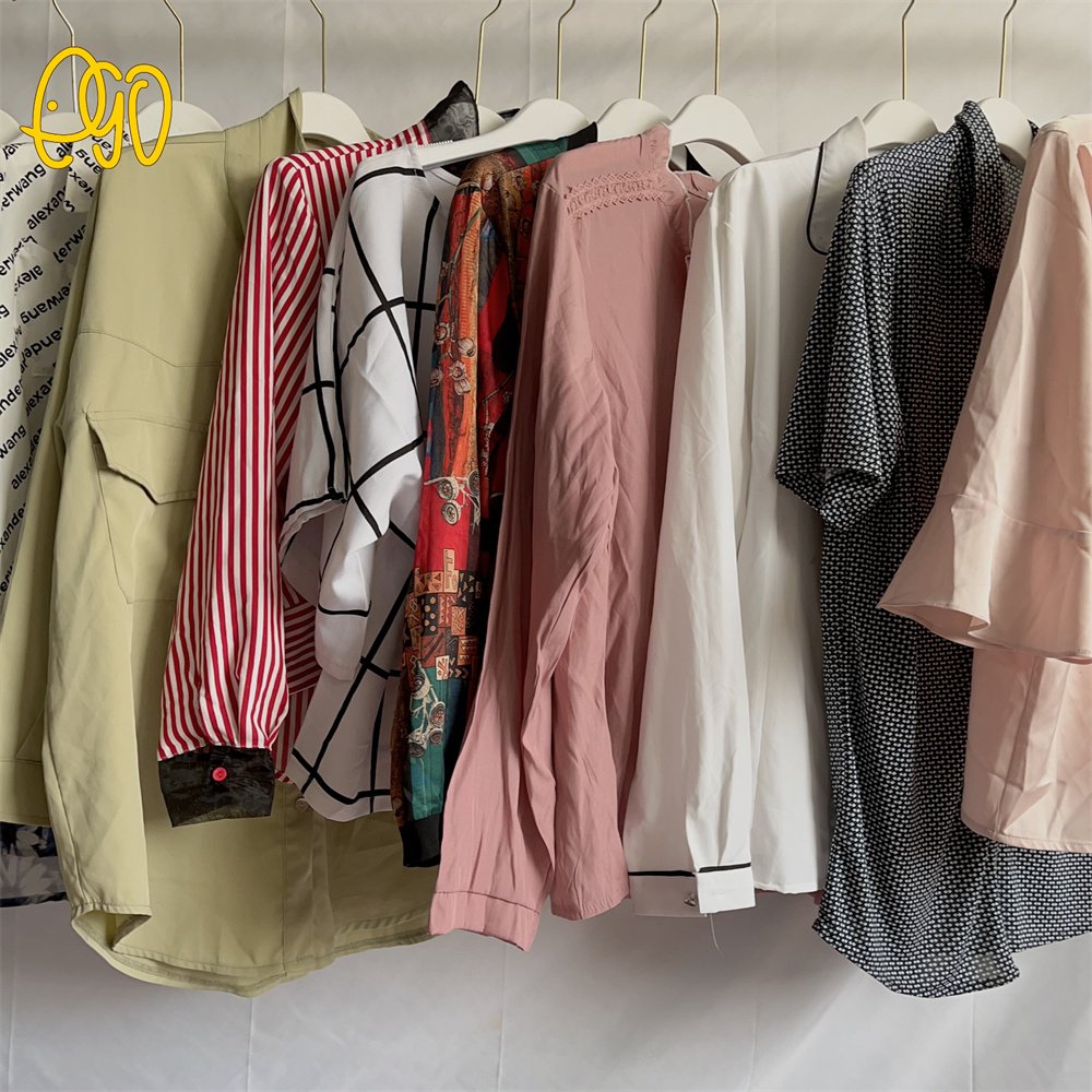 Wholesale Used Lady Cotton Blouse Second Hand Ladies Cotton Blouses In Bales Sale Used Girls Clothes Summer Blouse for Women