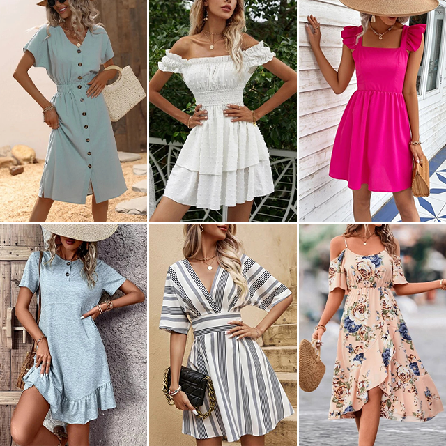 Wholesale Women's 2024 brand New top mix Mix dress bulk package used clothing cut label stock clothing.
