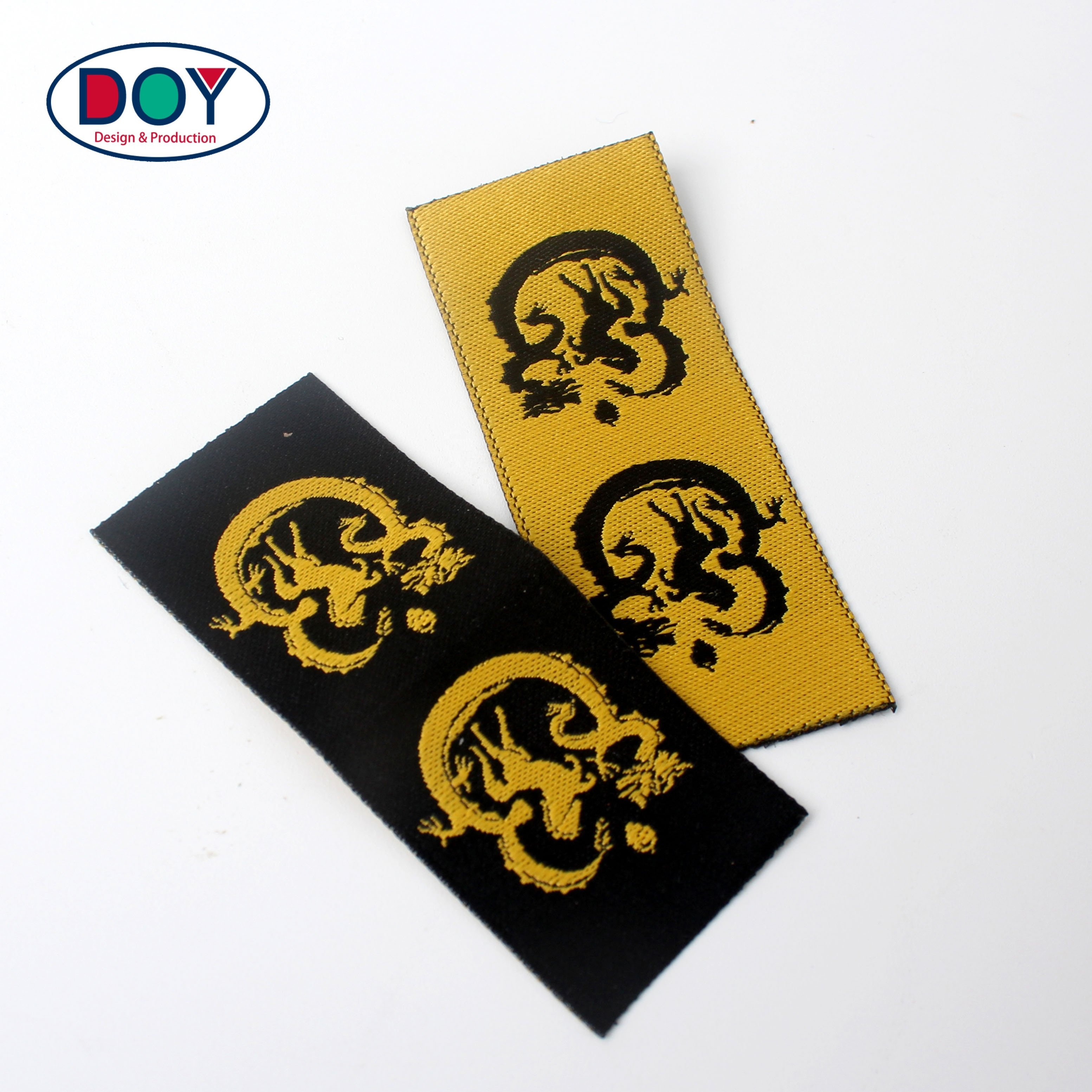 High Quality Factory Price Design Custom Jacquard Name Logo Woven Neck Label for T-shirts