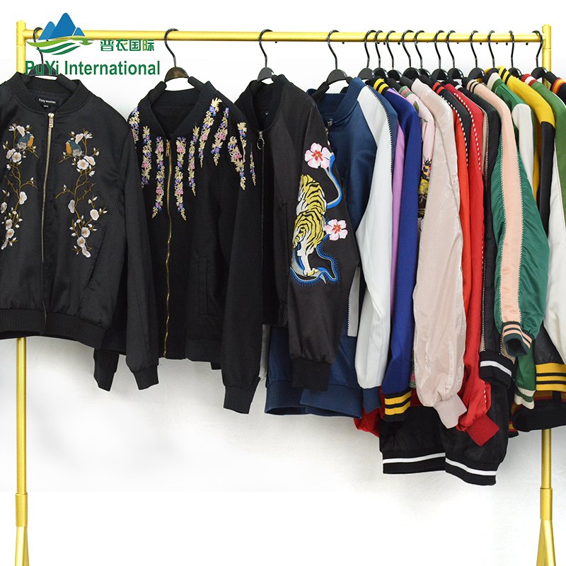 2022 wholesale used clothing men and women coat used baseball jacket second hand clothes