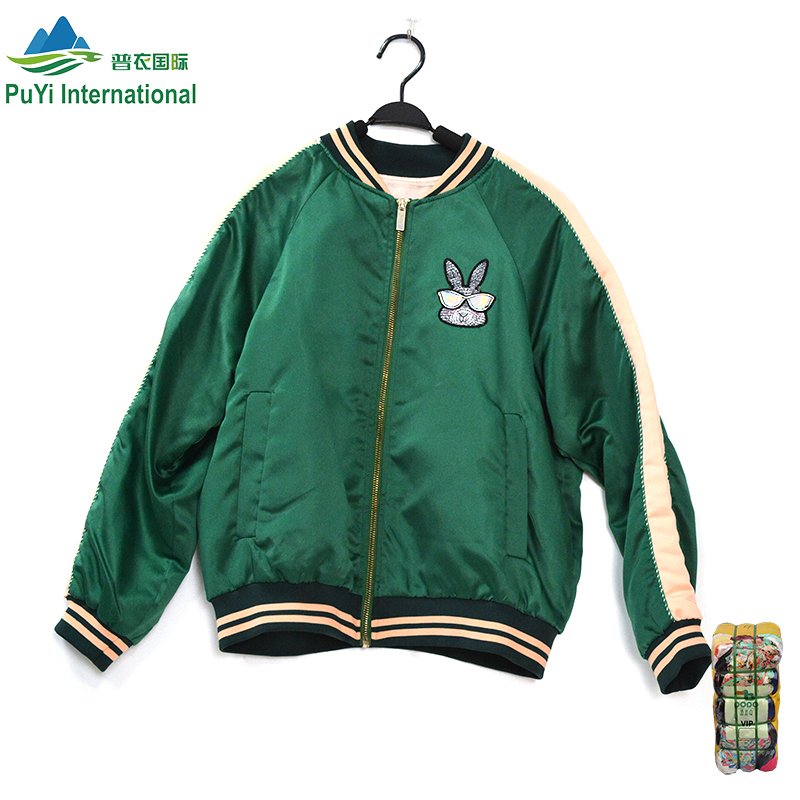 2022 wholesale used clothing men and women coat used baseball jacket second hand clothes
