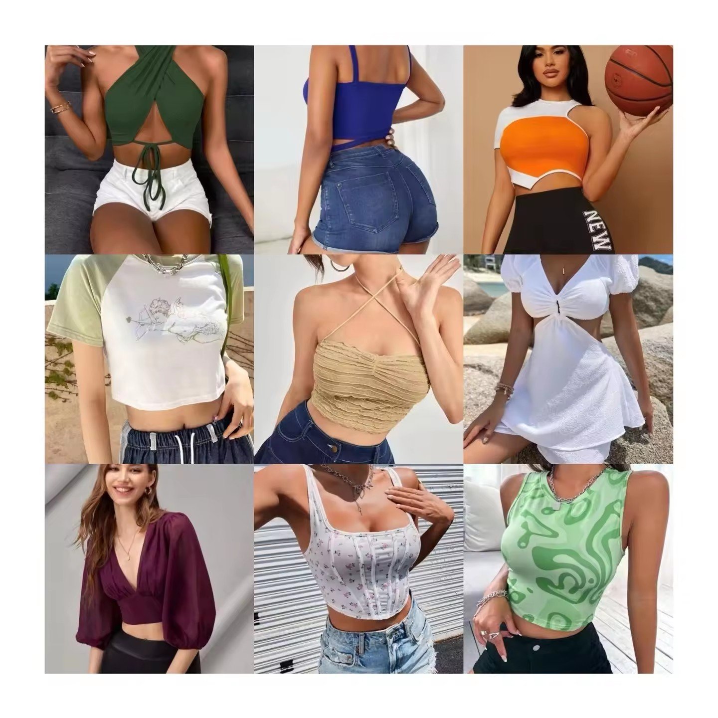 New stock clothes Women short top t-shirt low Price Bulk Clothing Casual Dress Clothes used clothes women dress