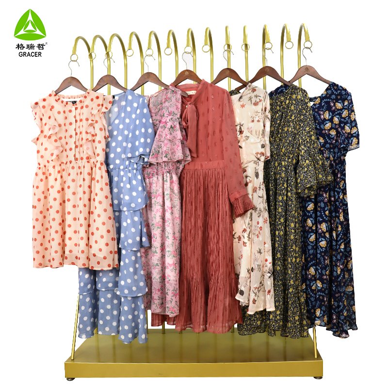 Chiffon Used Dresses In Bulk Vintage Used Clothes Second Hand Clothes Korea